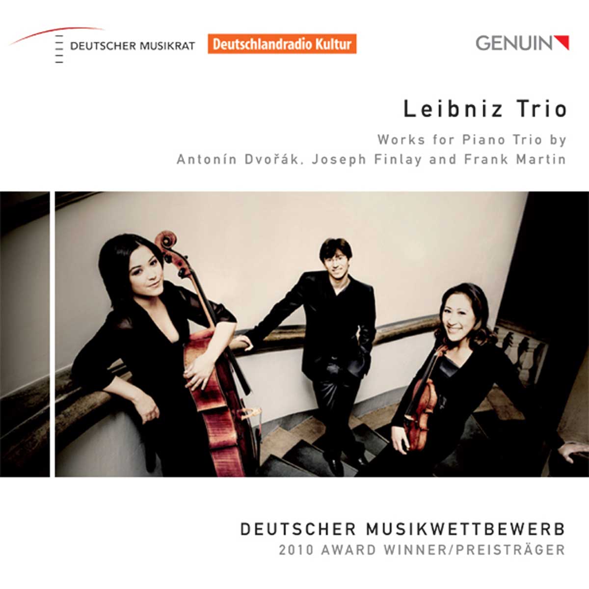 CD album cover 'Leibniz Trio' (GEN 11208) with Leibniz Trio, Nicholas Rimmer, Lena Wignjosaputro, Hwa-Won Pyun