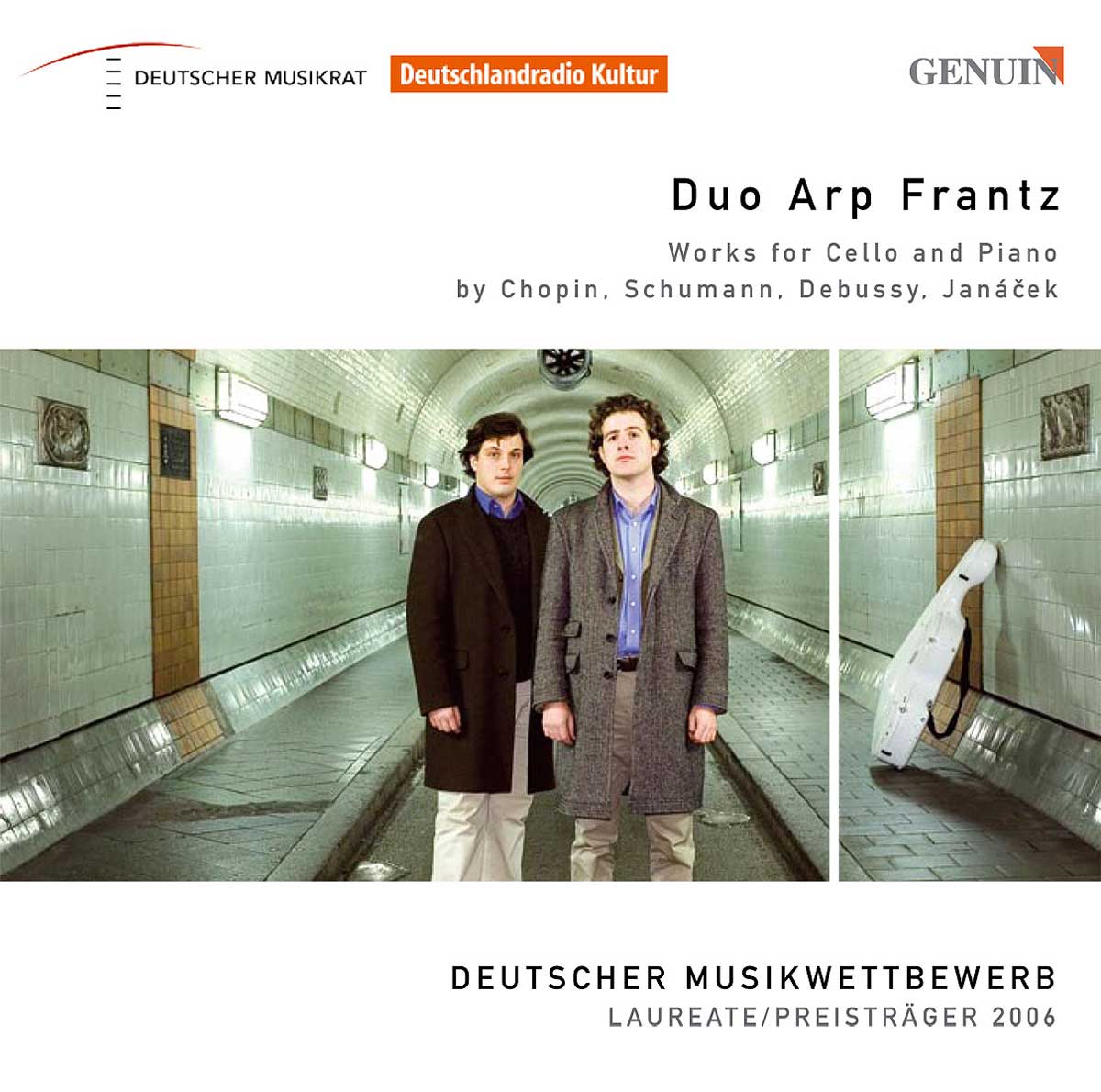 CD album cover 'Duo Arp Frantz' (GEN 87093) with Julian Arp, Caspar Frantz