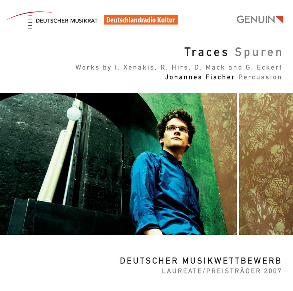 CD album cover 'Traces - Spuren' (GEN 89135) with Johannes Fischer, Christian Hommel, Nari Hong