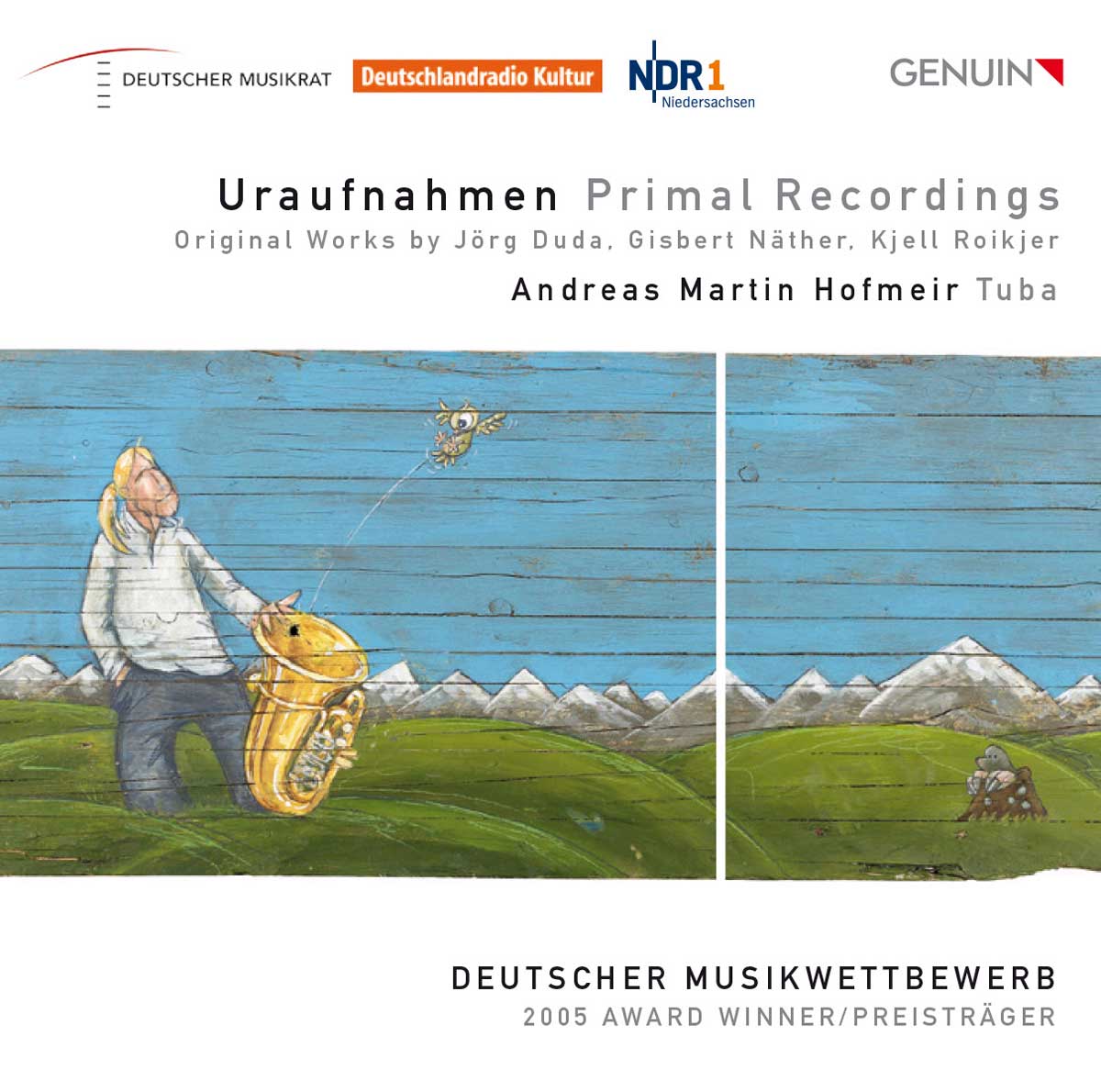 CD album cover 'Uraufnahmen' (GEN 12231) with Andreas Martin Hofmeir, Michael Martin Kofler, Hinrich Alpers ...