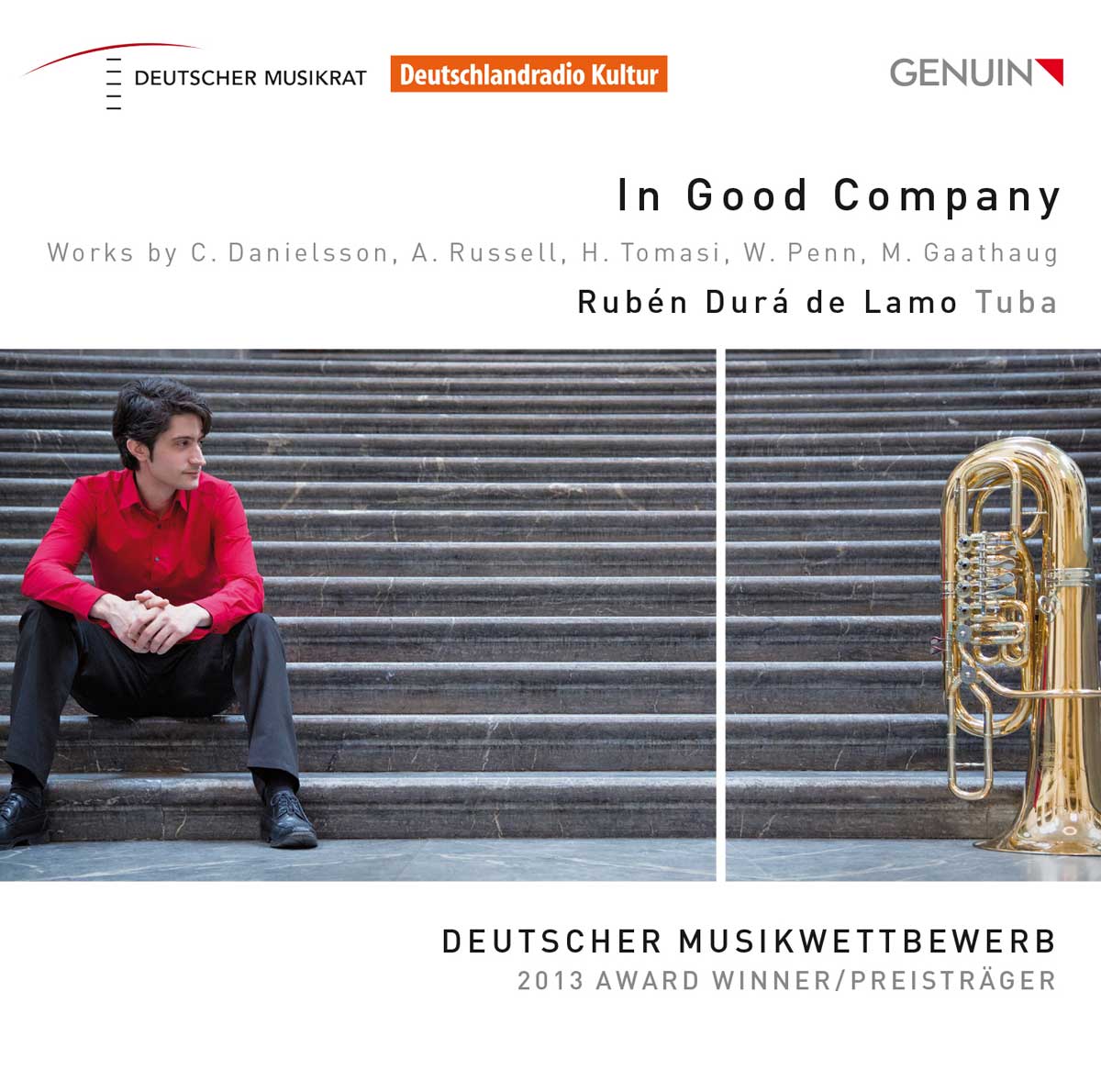 CD album cover 'In Good Company / Rubn Dur de Lamo - Tuba' (GEN 15336) with Rubn Dur de Lamo ...