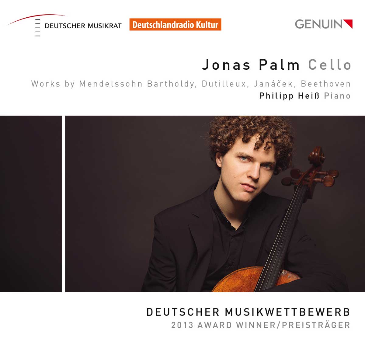 CD album cover 'Jonas Palm, Cello' (GEN 15341) with Jonas Palm, Philipp Heiß