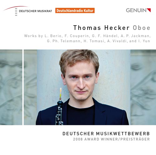 CD album cover 'Thomas Hecker, Oboe' (GEN 15345) with Thomas Hecker, Aleke Alpermann, Michael von Schnermark ...