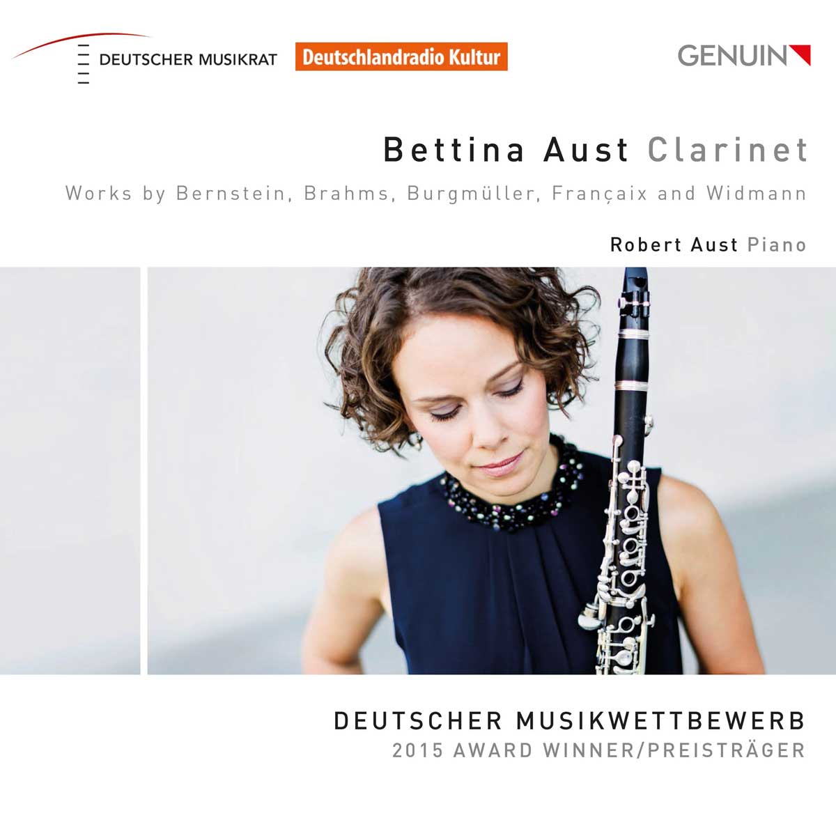 CD album cover 'Bettina Aust, Clarinet' (GEN 16432) with Bettina Aust, Robert Aust