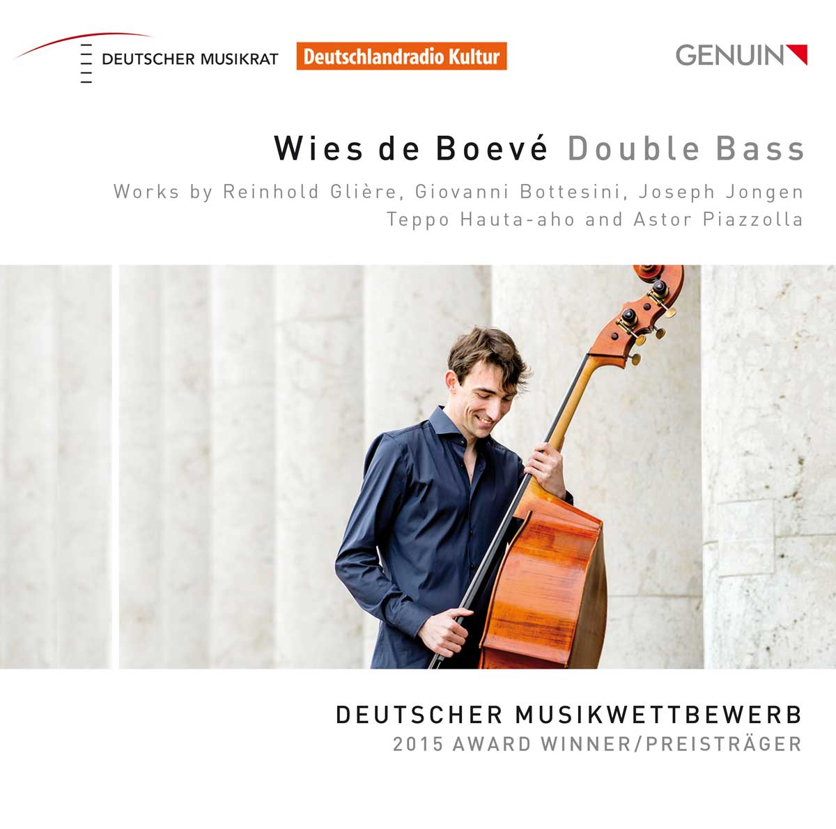 Wies de Boevé, Kontrabass CD album cover 'Wies de Boevé, Kontrabass' (GEN 16433) with Wies de Boevé, Tomoko Takahashi