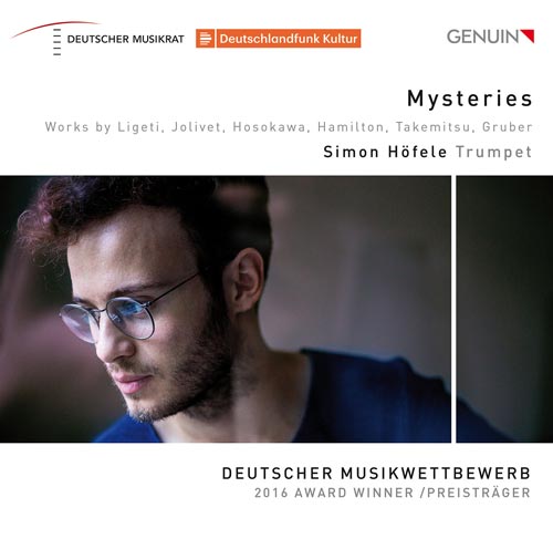Mysteries CD album cover 'Mysteries' (GEN 18499) with Simon Höfele, Eriko Takezawa, Kai Strobel
