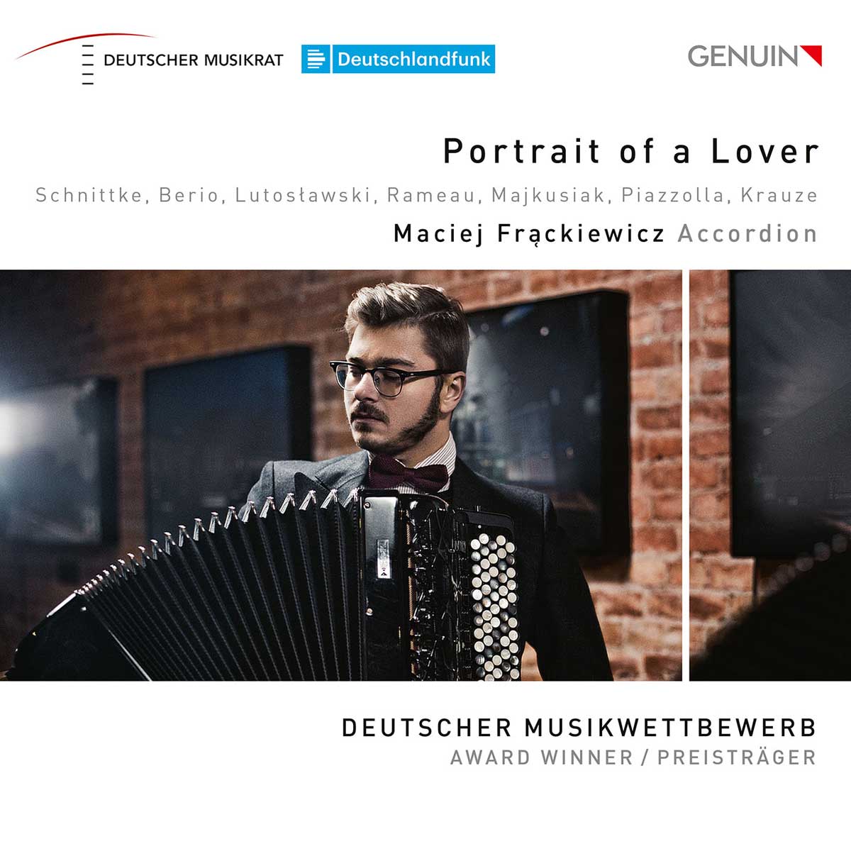 CD album cover 'Portrait of a Lover' (GEN 19665) with Maciej Frackiewicz