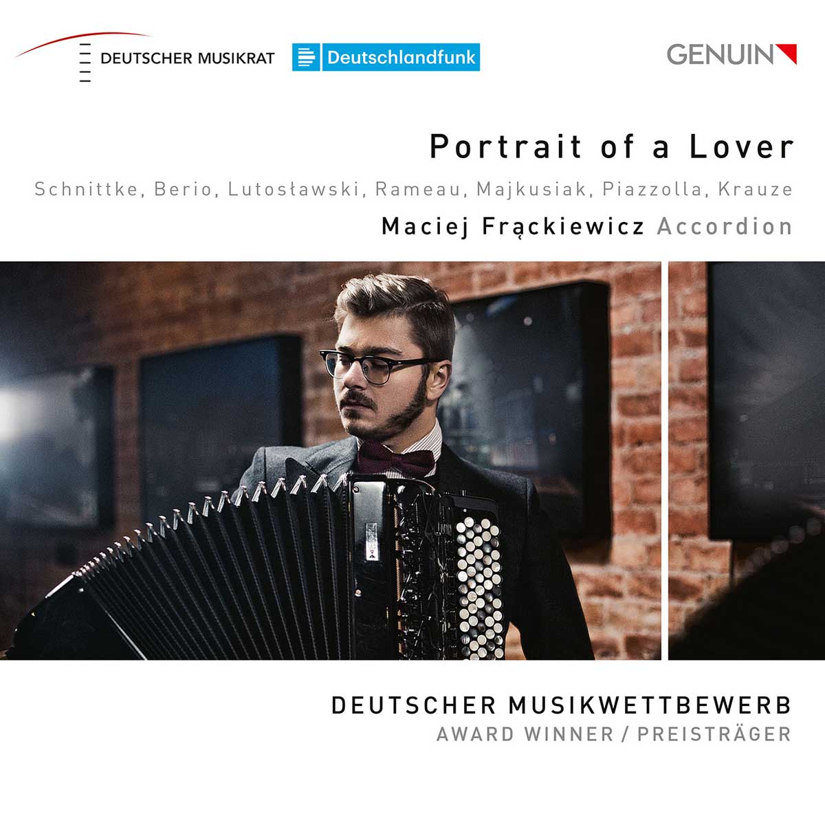 Portrait of a Lover CD album cover 'Portrait of a Lover' (GEN 19665) with Maciej Frackiewicz