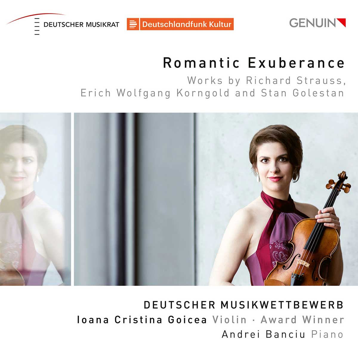 CD album cover 'Romantic Exuberance' (GEN 19668) with Ioana Cristina Goicea, Andrej Banciu