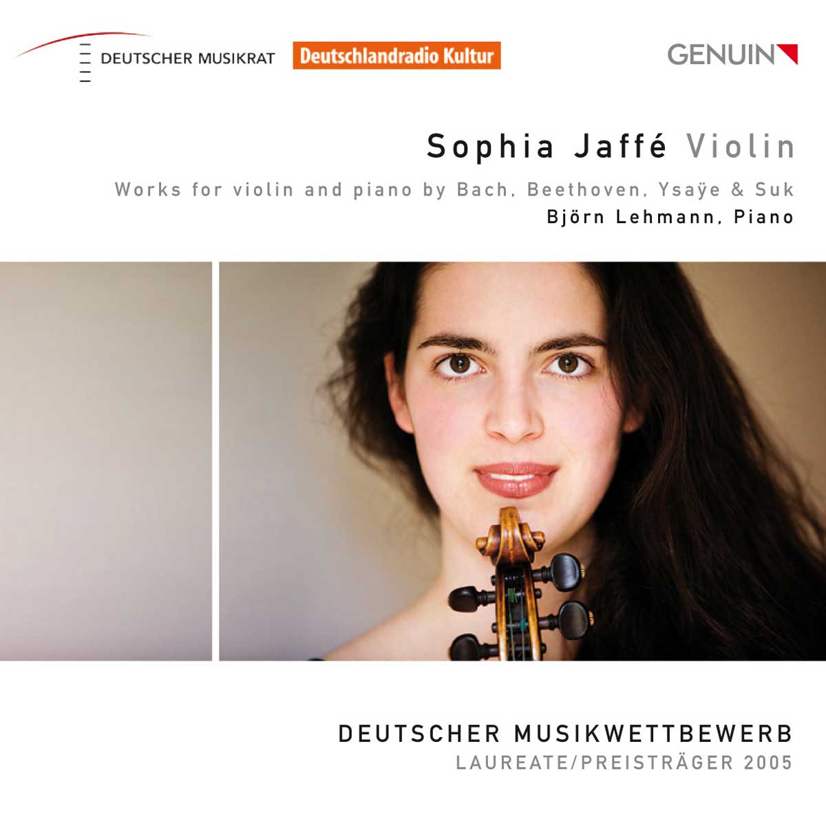 CD album cover 'Werke f�r Violine und Klavier ' (GEN 89161) with Sophia Jaff�, Bj�rn Lehmann