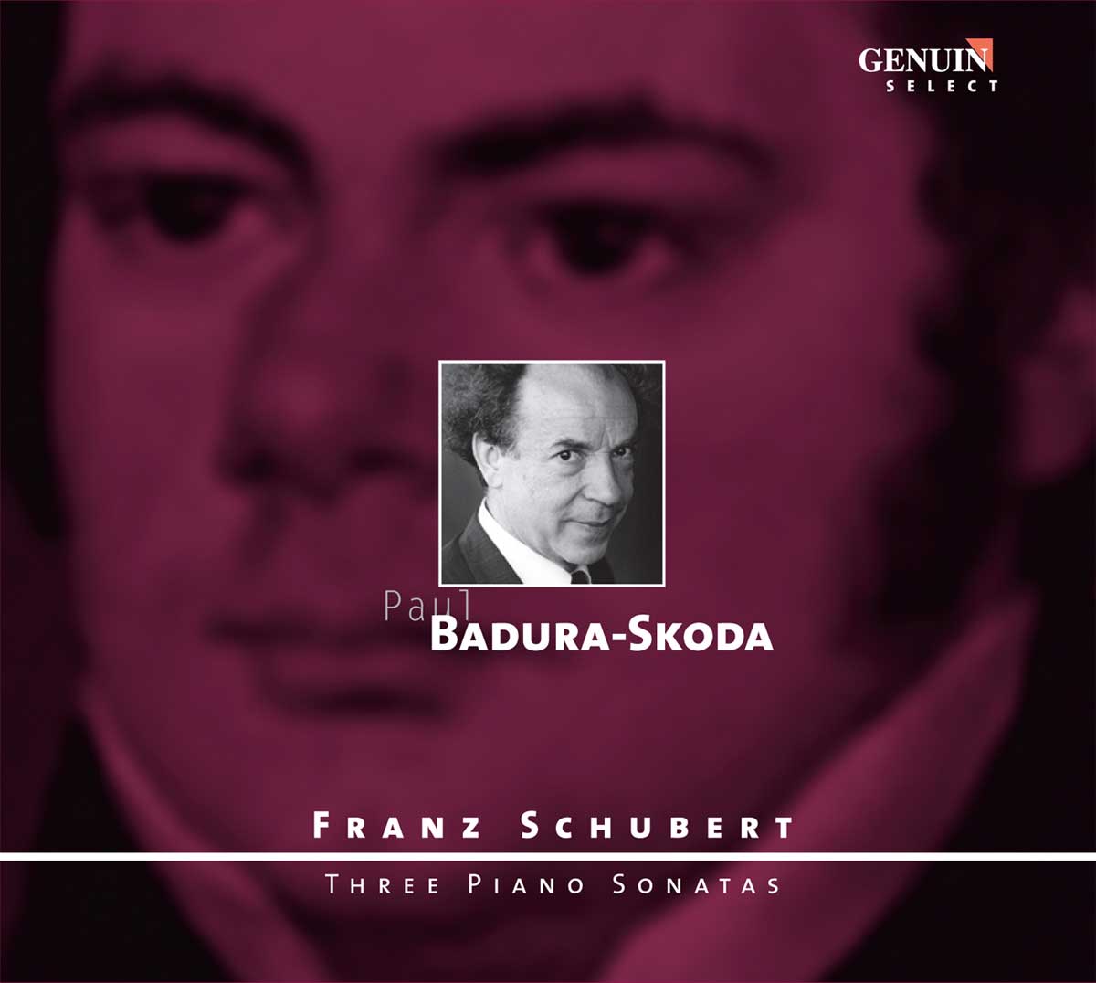 Franz Schubert: Drei Klaviersonaten CD album cover 'Franz Schubert: Drei Klaviersonaten' (GEN 86057) with Paul Badura-Skoda