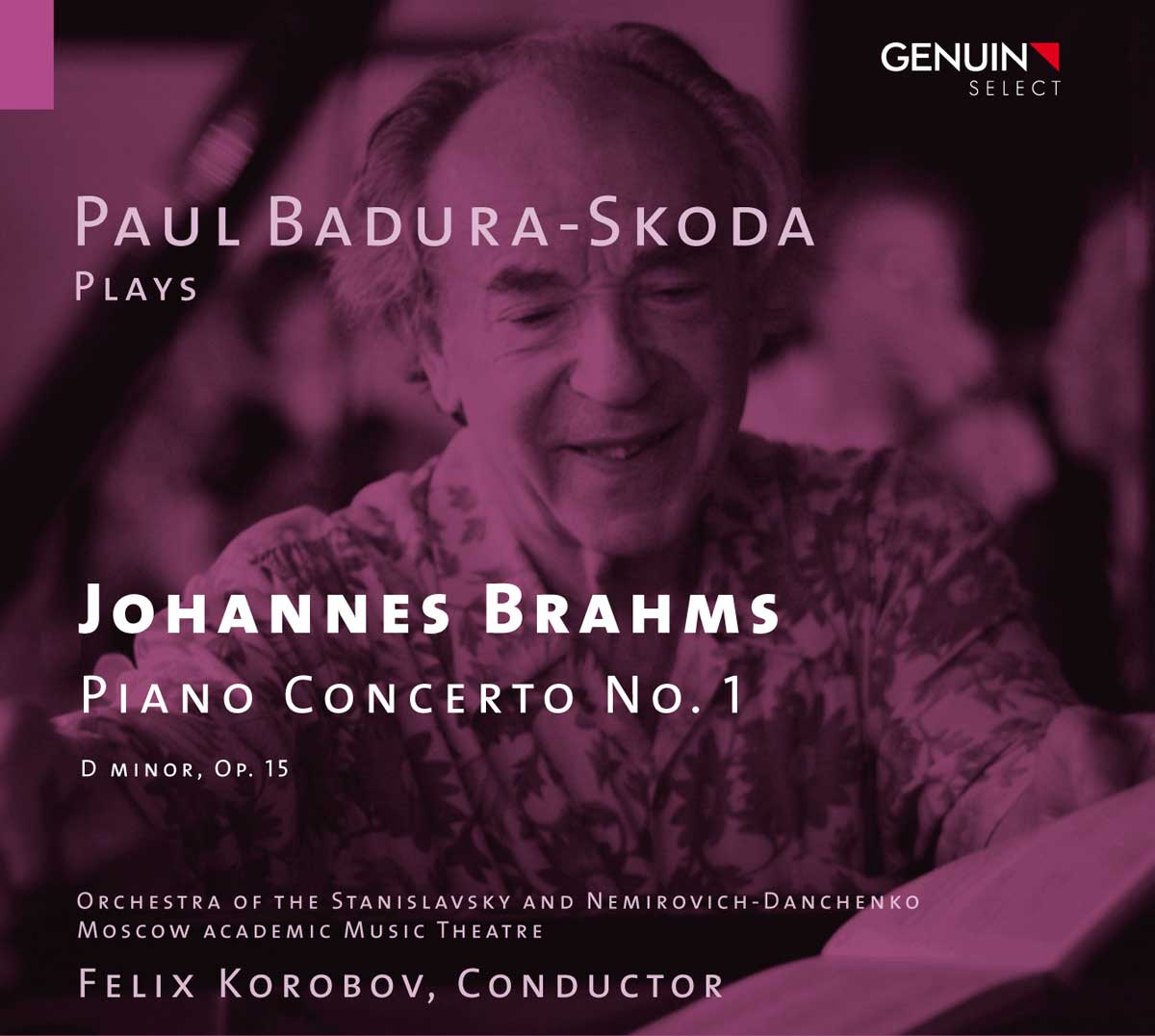 Johannes Brahms CD album cover 'Johannes Brahms' (GEN 89155) with Paul Badura-Skoda, Felix Korobov ...