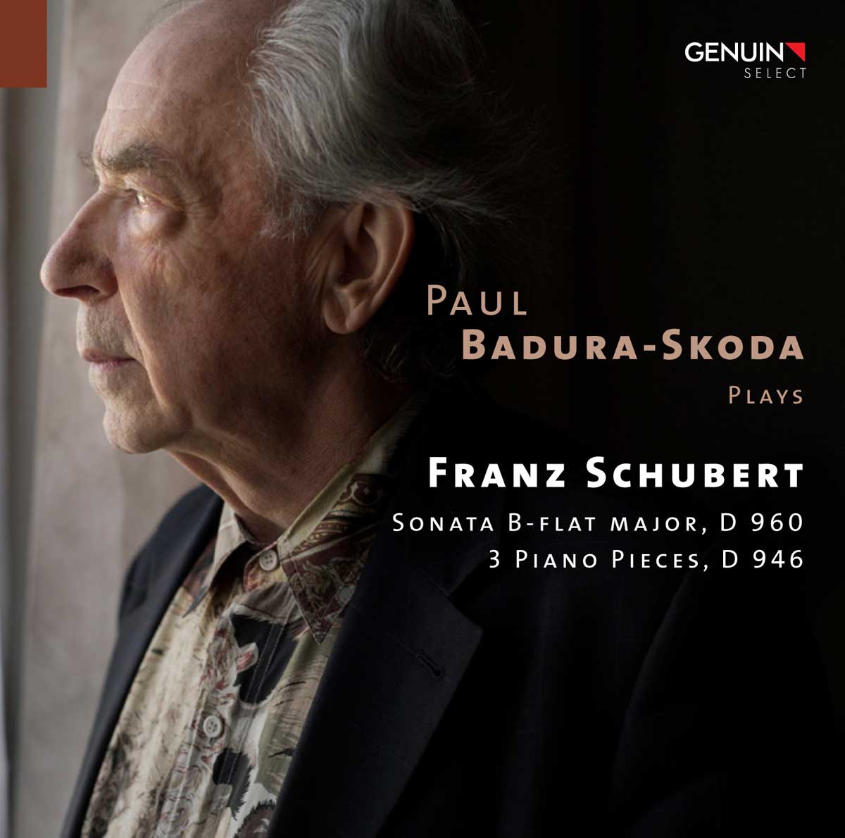 CD album cover 'Paul Badura-Skoda plays Franz Schubert' (GEN 12251) with Paul Badura-Skoda
