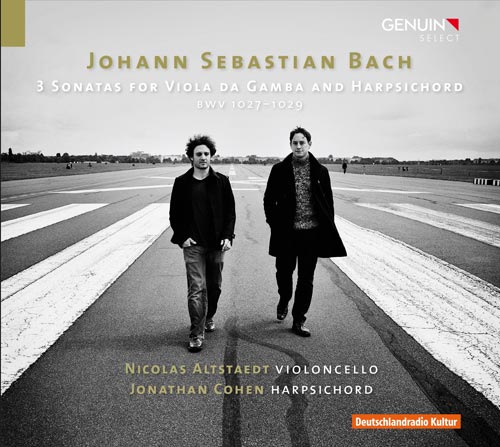 CD album cover 'Johann Sebastian Bach' (GEN 13268) with Nicolas Altstaedt, Jonathan Cohen