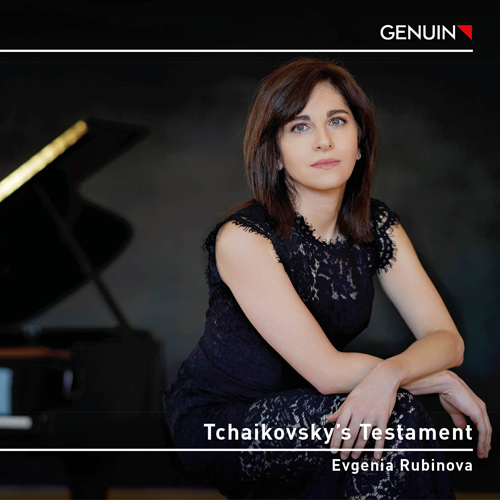 CD album cover 'Tchaikovsky's Testament' (GEN 24880) with Evgenia Rubinova