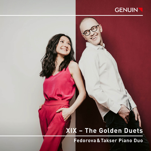 XIX – The Golden Duets CD album cover 'XIX – The Golden Duets' (GEN 24894d) with Fedorova & Takser Piano Duo