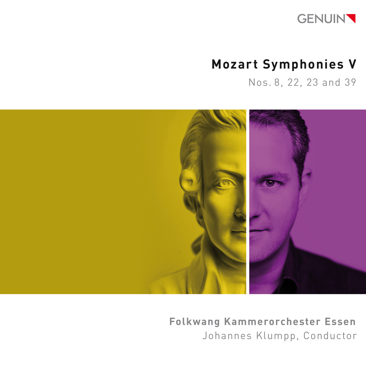 Album Cover: Mozart-Sinfonien V CD album cover 'Mozart-Sinfonien V' (GEN 26947) with Folkwang Kammerorchester Essen, Johannes Klumpp