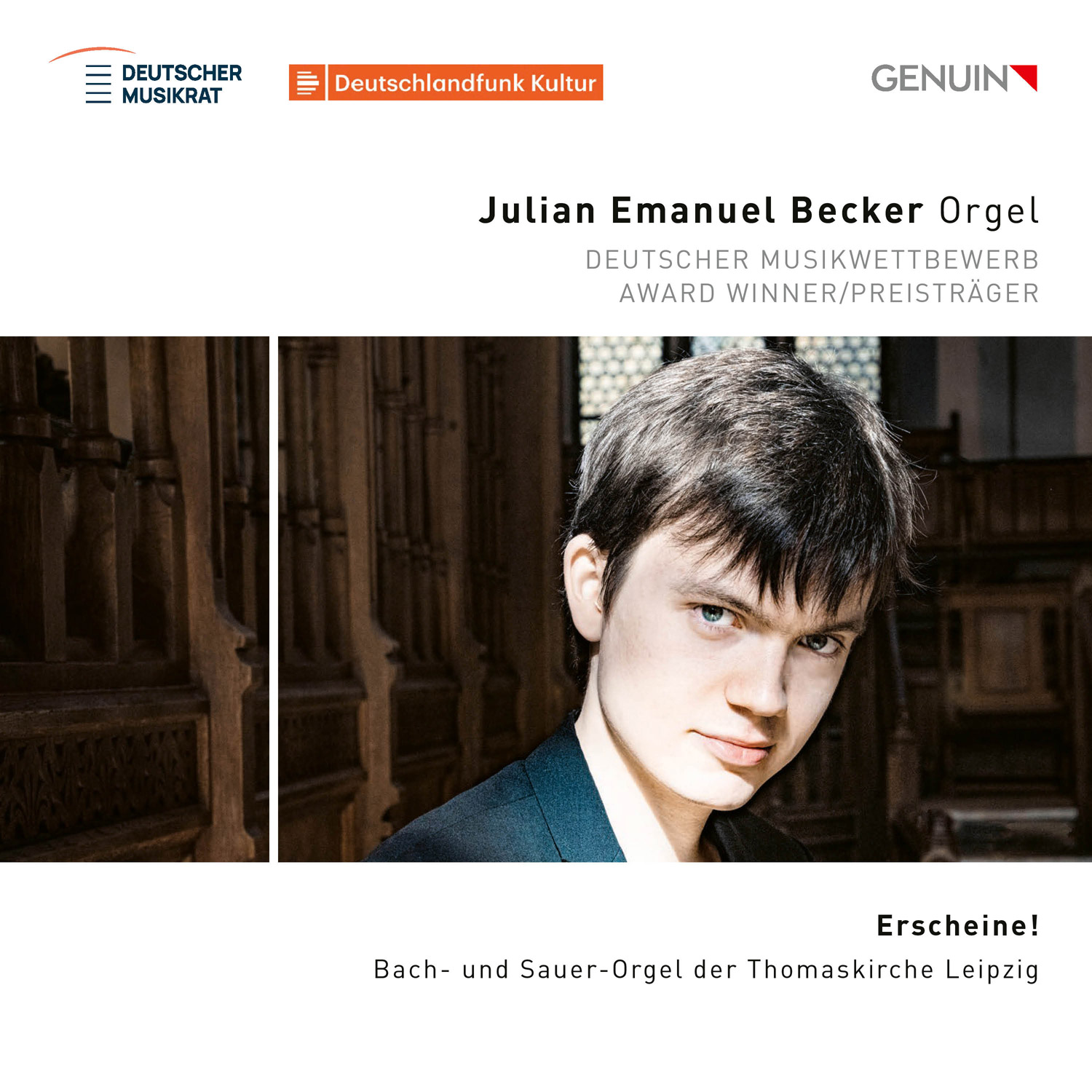 CD album cover 'Erscheine!' (GEN 26983) with Julian Emanuel Becker