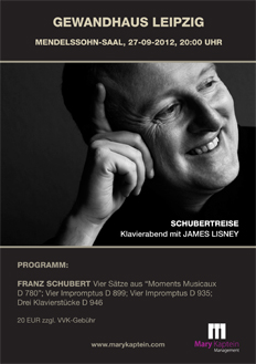 James Lisney gibt am 27. September Debüt-Konzert im Gewandhaus zu Leipzig