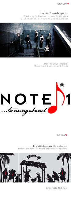 Vertrieb "Note 1" empfiehlt in seinen CD-Tipps Ensemble Nobiles und Berlin Counterpoint