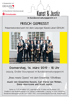 GENUIN-Präsentationskonzert „Frisch gepresst“ mit 10forBrass