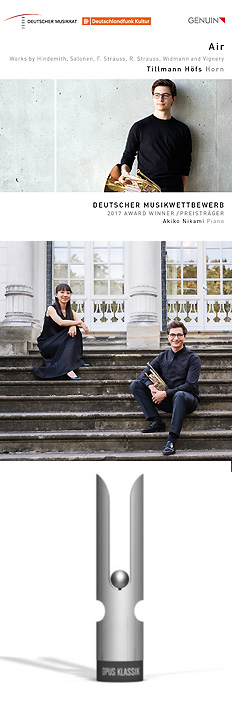 Vier GENUIN-Künstler unter den OPUS KLASSIK Gewinnern OPUS KLASSIK geht an Tillmann Höfs und Akiko Nikami für GENUIN-CD „Air“