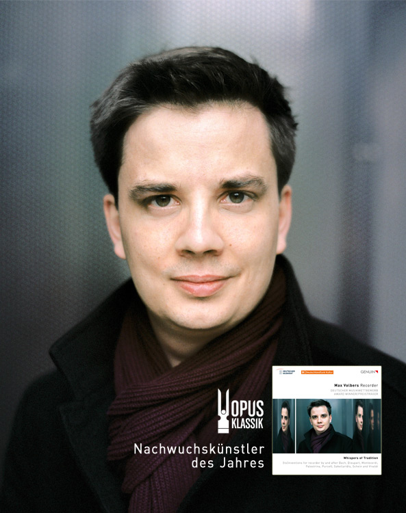 Max Volbers erhält in der Kategorie Nachwuchskünstler des Jahres einen OPUS KLASSIK